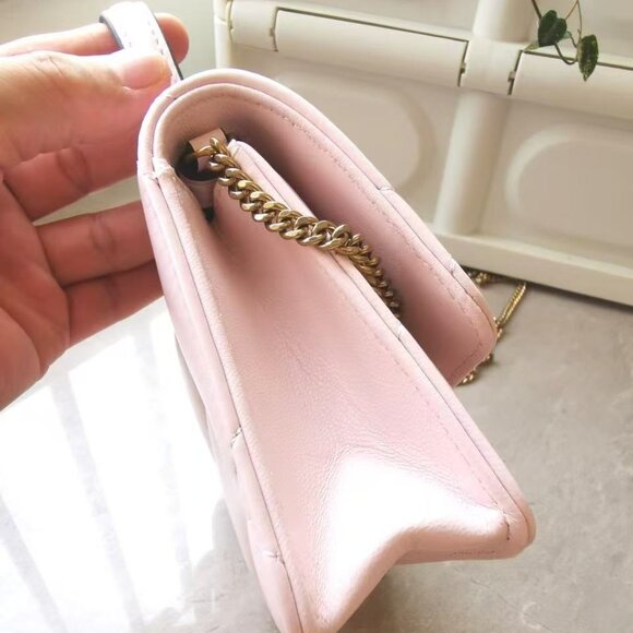 NEW Tory Burch MINI KIRA DIAMOND QUILT TOP-HANDLE CROSSBODY IN PINK Authentic - Picture 6 of 9